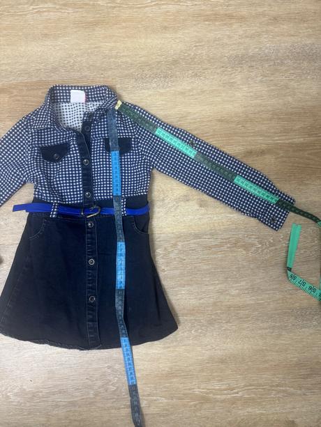 Košeľové riflové šaty, 110