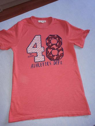 Lososové tričko, h&m,158