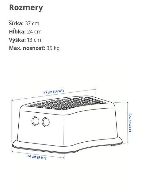 Protišmykový stupienok, schodíky pre deti, 