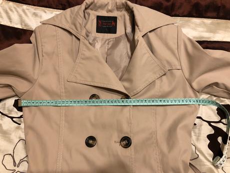 Prechodný béžový kabát, l