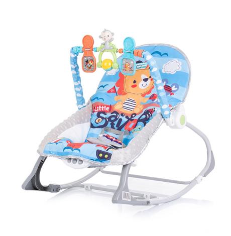 Baby spa vibrajúce a hrajúce lehátko do 9 kg blue, 