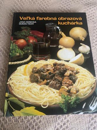 Veľká stará retro farebná obrazová kuchárka jana h,