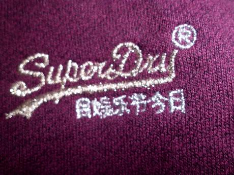 Bordovo čierny melír hrubšia, superdry,l