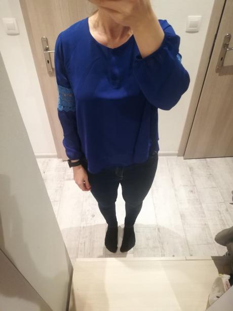 Kráľovsky-modrá dámska blúzka, m