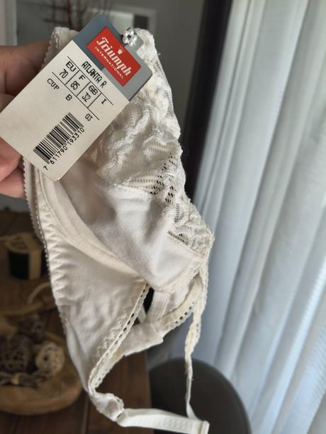 Triumph krémová mäkká bavlnená podprsenka 70/b, triumph,70b