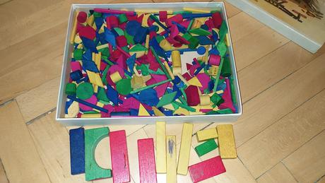 Drevené socialistické kocky tofa semliy retro, 