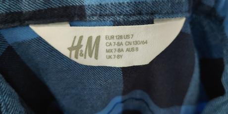 Flanelová košeľa h&m veľ. 128, h&m,128