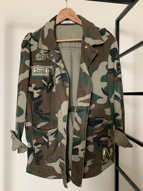 Maskacova parka s aplikaciami, mango,m