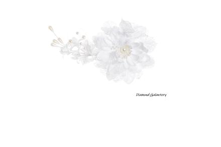 Klip - kvet - biely, 