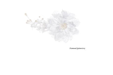 Klip - kvet - biely, 