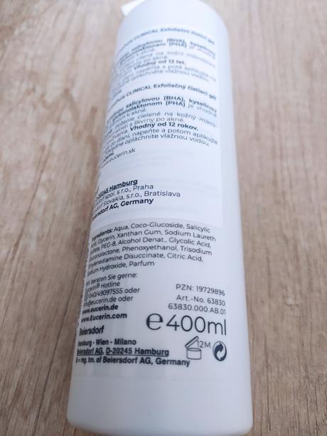 Eucerin dermopure čistiaci gél 400ml, 