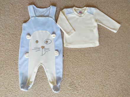 Nohavice / dupačky na traky + tričko oyko 68/74, 68