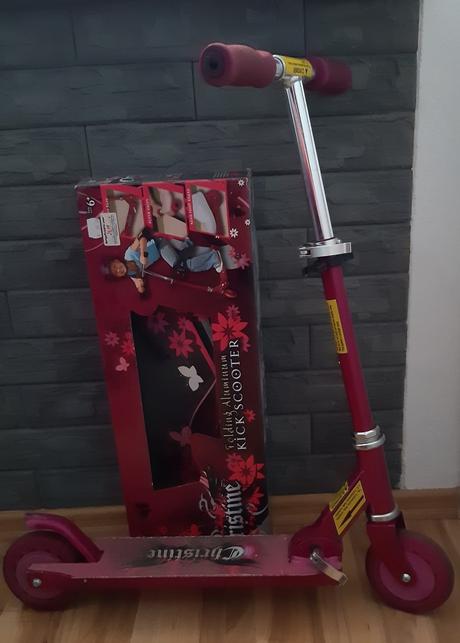 Fialova kolobezka od 6r.+orig.krabica, 