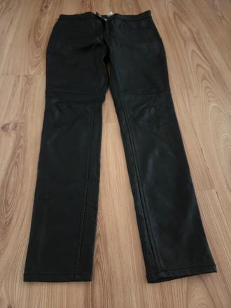 Kožené nohavice, h&m,40