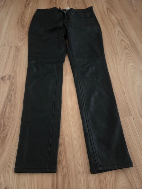 Kožené nohavice, h&m,40