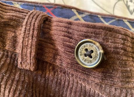 Pánske menčestrové  nohavice brooks brothers v. 32, 32