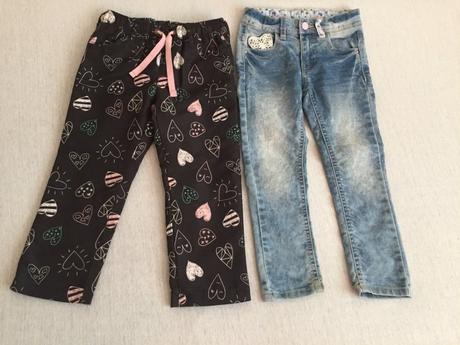 Dievcenske rifle+nohavice 3-4 roky, takko,104