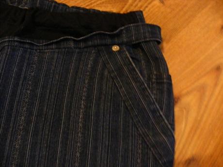 Tehotenské rifle modré elastické, xxxl