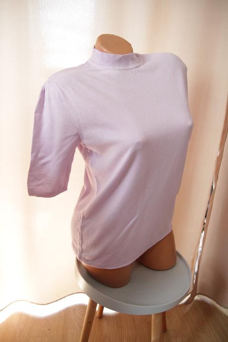 Bledo fialový rolákový top, m/l, m