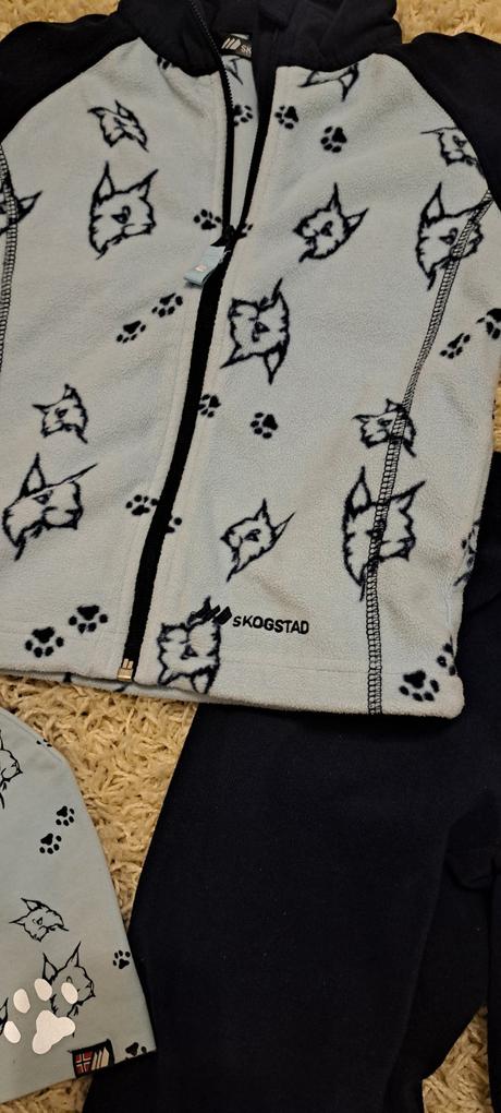 Flísová súprava skogstad + čiapka skogstad, skogstad,104