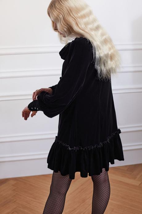 Zamatové šaty vampires wife, h&m,s