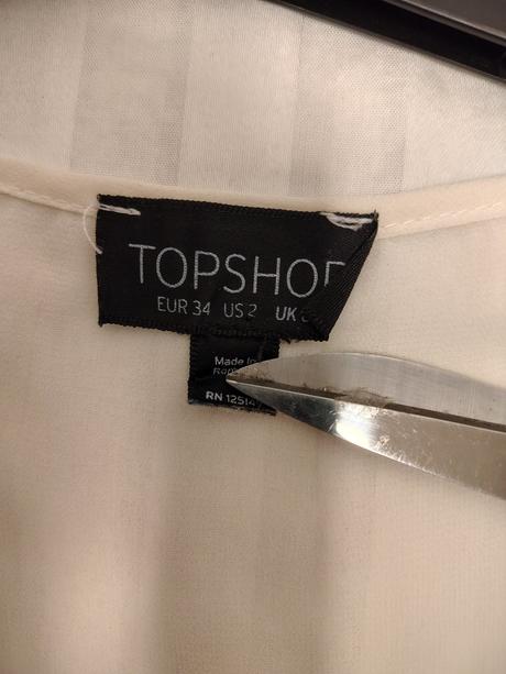 Dámsky krémový top s čipkou, topshop, xs, topshop,xs