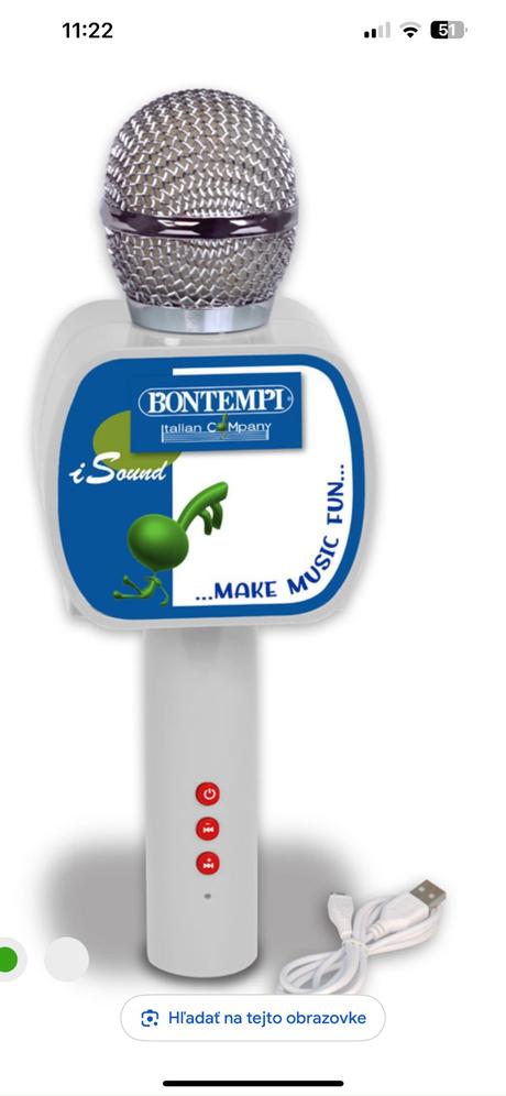 Bezdrôtový mikrofón bluetooth karaoke bontempiplay,