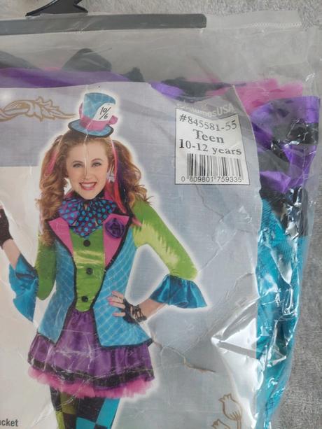 Sassy mad hatter karnevalový komplet kostým 146-15, 