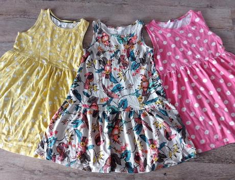 3 x letné šaty, h&m,116