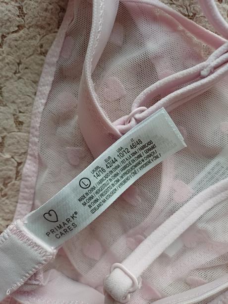 Krásny srdiečkový set spodného prádla, primark,l