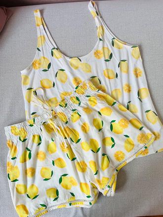 H&m letná citrónová súprava vel.s, h&m,s