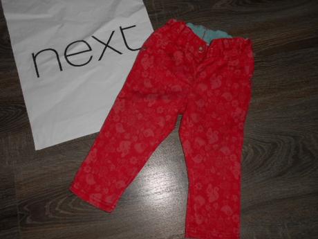 Next dievčenské vzorované nohavice 80-86, next,80