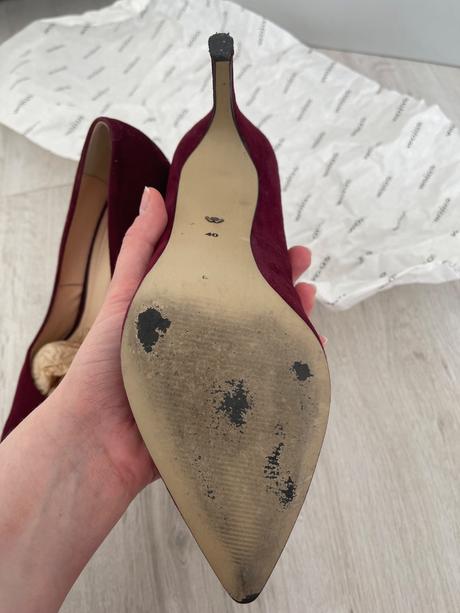 Bordove kozene lodicky wojas, 1x obute, wojas,40