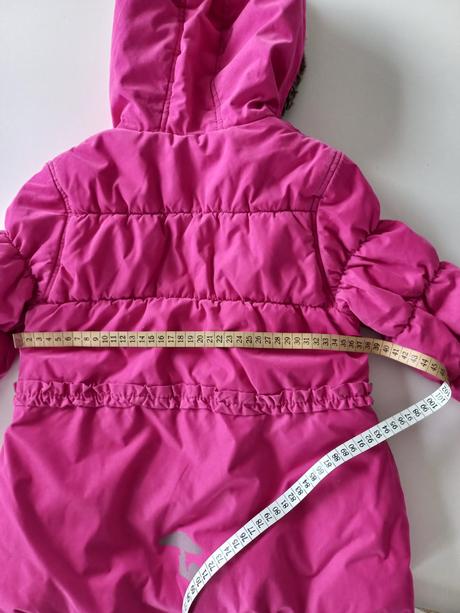 Trendy ružová zimná bunda, veľkosť 110 + gumičky, 110
