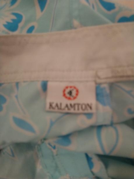 Dámske šortky, modro biely vzor, kalamton, s, s