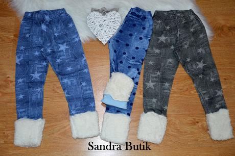 Detské zateplené legínky bavlnené, 86 - 176