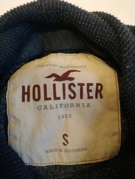 Dámska modrá mikina klokanka, hollister, s/m, hollister,m
