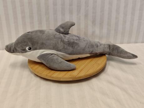 Veľký plyšový sivo biely delfín, 50 cm, 