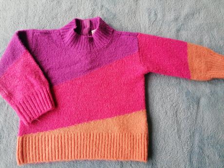 Ružovo fialový svetrík, h&m,74