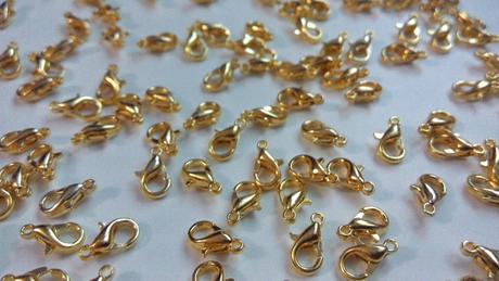 Karabinka 10 mm zlatá,