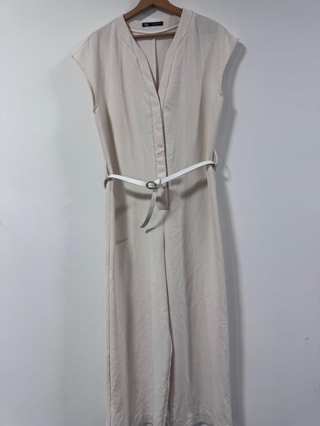 Zara krémových elegantný overal veľ xs, zara,xs