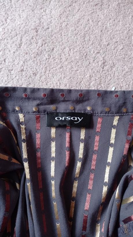 Sivá košeľa s bodkami orsay so zaväzov, top, v. 40, orsay,40