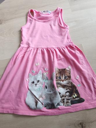 Detske saty h&m 110/116 len 1 x oblecene, h&m,116