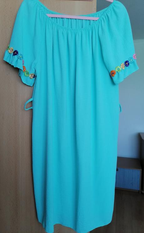 Tyrkysové šaty - l/xl, l