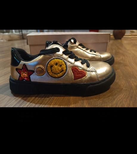 Zlaté dievčenské tenisky 32 ccc, nelli blu,32