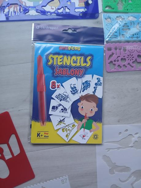 Šablóny na kreslenie, makety (zvieratá, dopravné p,