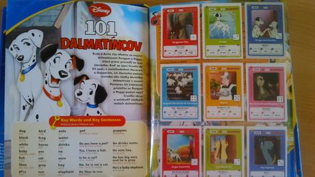 Kniha s disney kartičkami tesco s angl.,