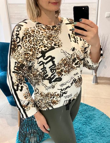 Dámska vzorovaná mikina, l / m / s / xl