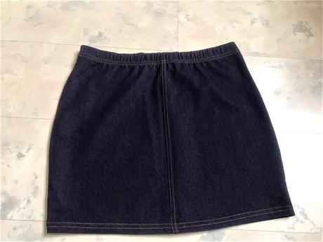 Tenká riflová úpletová sukňa, m