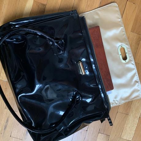 Čierna lakovaná kabelka, oriflame